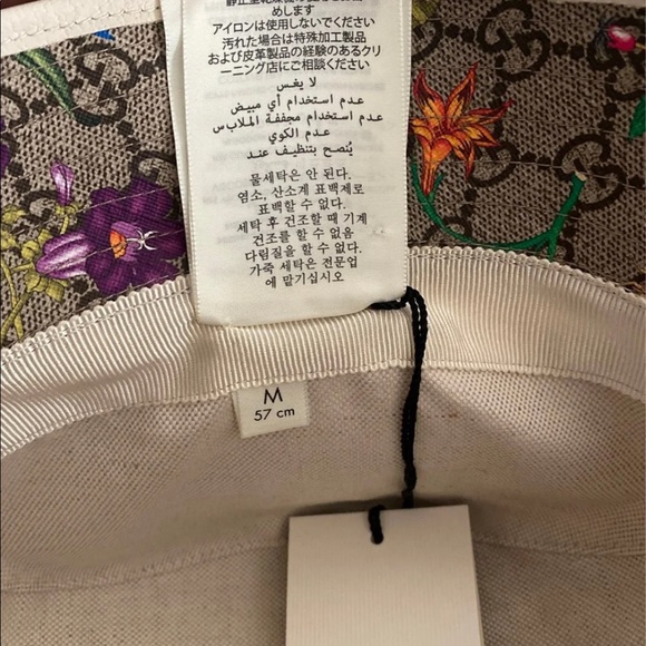 Gucci Multicoloured Flora Print Bucket Hat size M - Picture 6 of 11